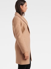 Коричневый - Однобортный пальто-пальто Forever New Cleo - Изображение 4 из 5