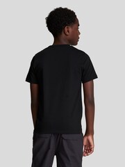 Lyle & Scott Black Boys Large Eagle 100% Cotton T-Shirt - Image 2 of 6