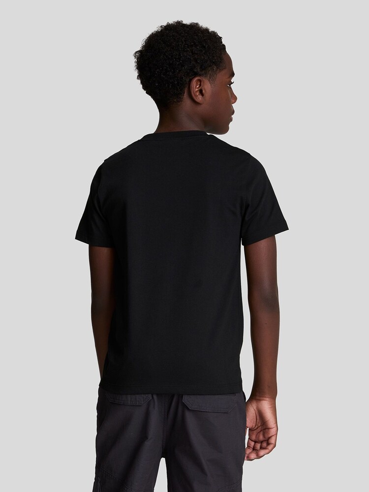 Lyle & Scott Black Boys Large Eagle 100% Cotton T-Shirt - Image 2 of 6 Lyle & Scott Black Boys Large Eagle 100% Cotton T-Shirt - Image 2 of 6
