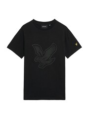 Lyle & Scott Black Boys Large Eagle 100% Cotton T-Shirt - Image 5 of 6