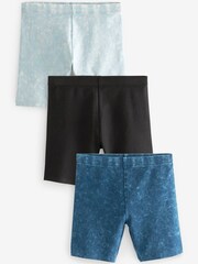 Blue 3 Pack 3 Pack Cycle Shorts (3-16yrs) - Image 1 of 6