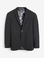 Black Skinny Fit Check Suit: Jacket - Image 6 of 6