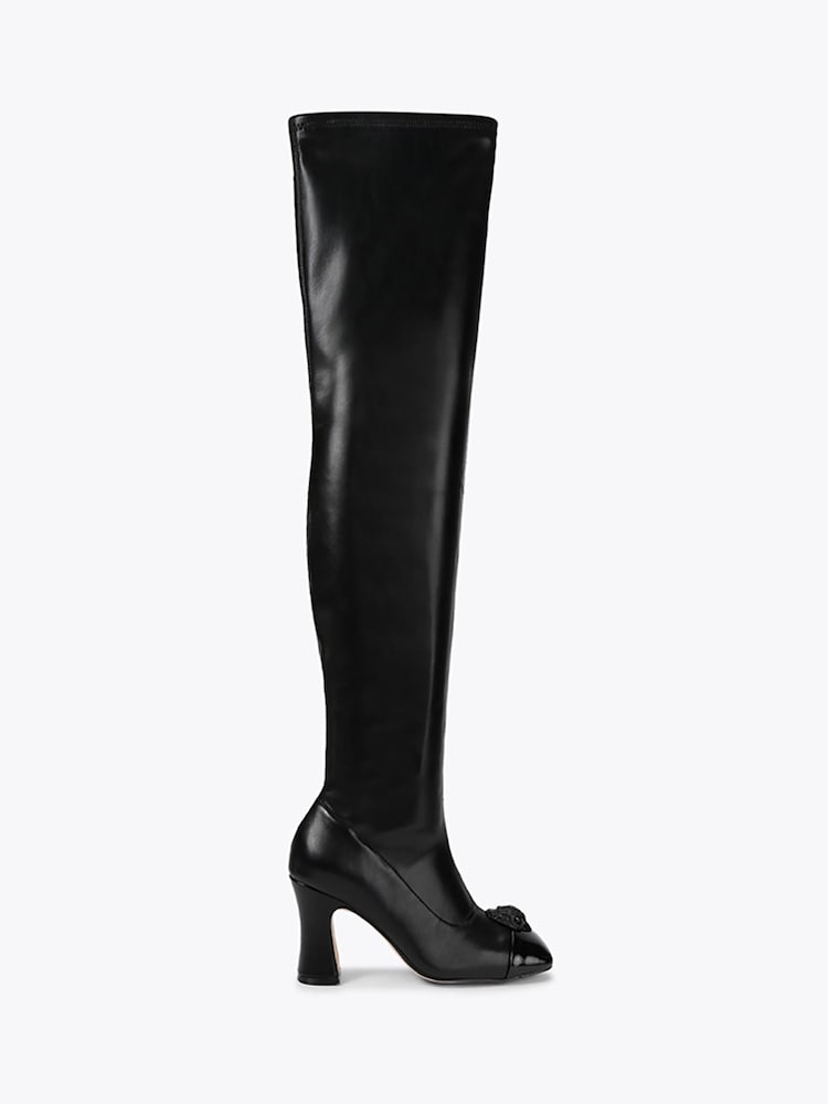 Kurt Geiger London Black Belgravia Cap Over The Knee Boots - Image 1 of 4 Kurt Geiger London Black Belgravia Cap Over The Knee Boots - Image 1 of 4