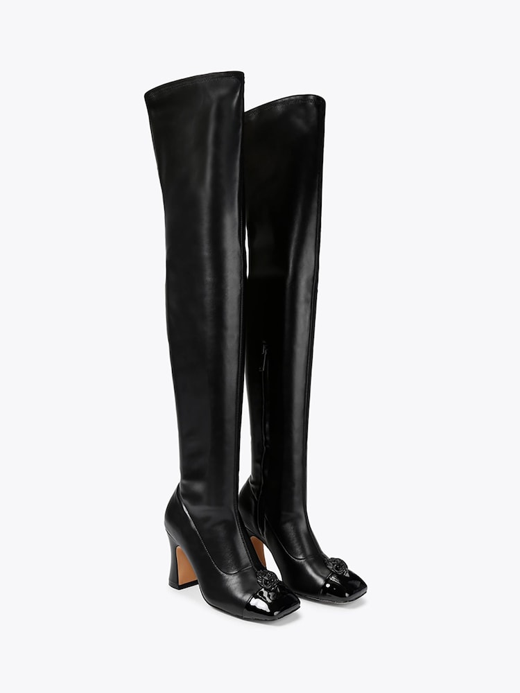 Kurt Geiger London Black Belgravia Cap Over The Knee Boots - Image 2 of 4 Kurt Geiger London Black Belgravia Cap Over The Knee Boots - Image 2 of 4