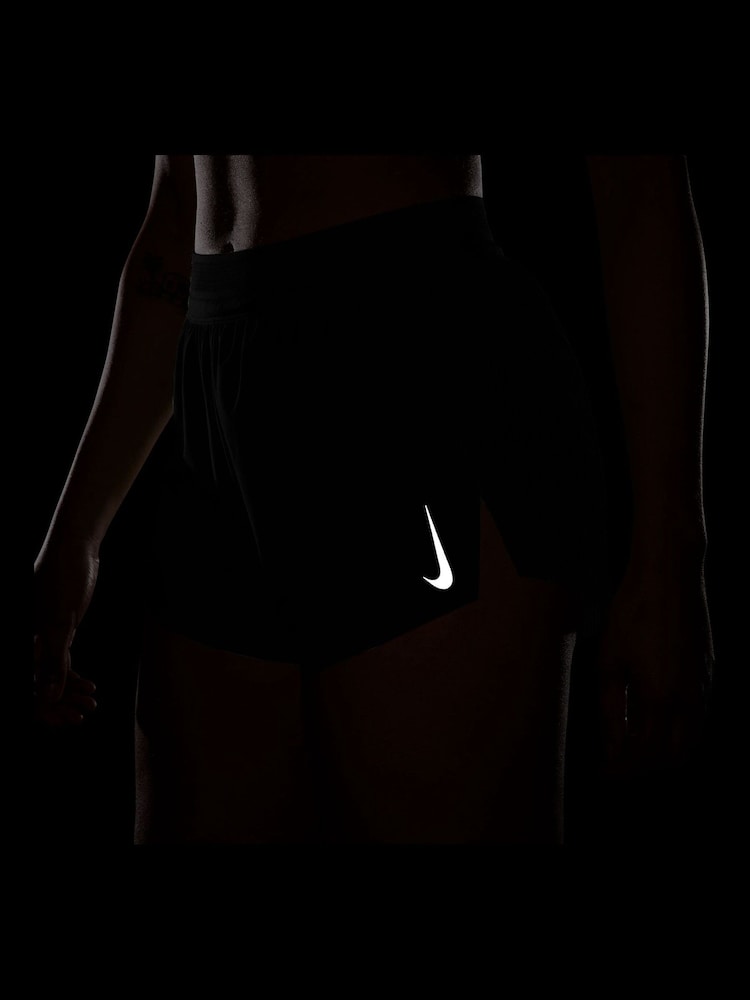 Nike Black Dri-FIT Aero Swift ADV Mid Rise 3 Running Shorts - Image 10 of 10