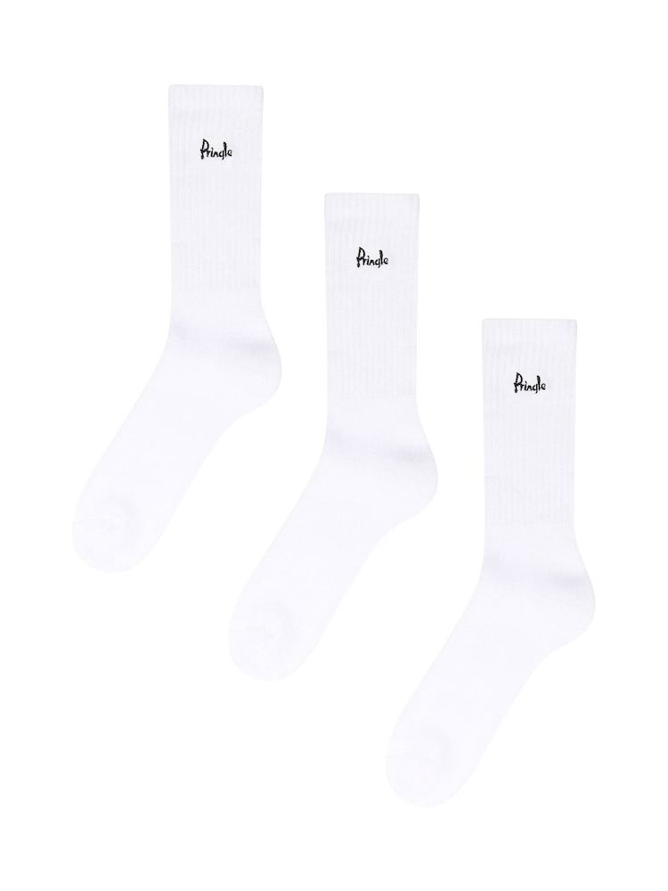 Pringle White Sports Socks 3 Pack - Image 5 of 6