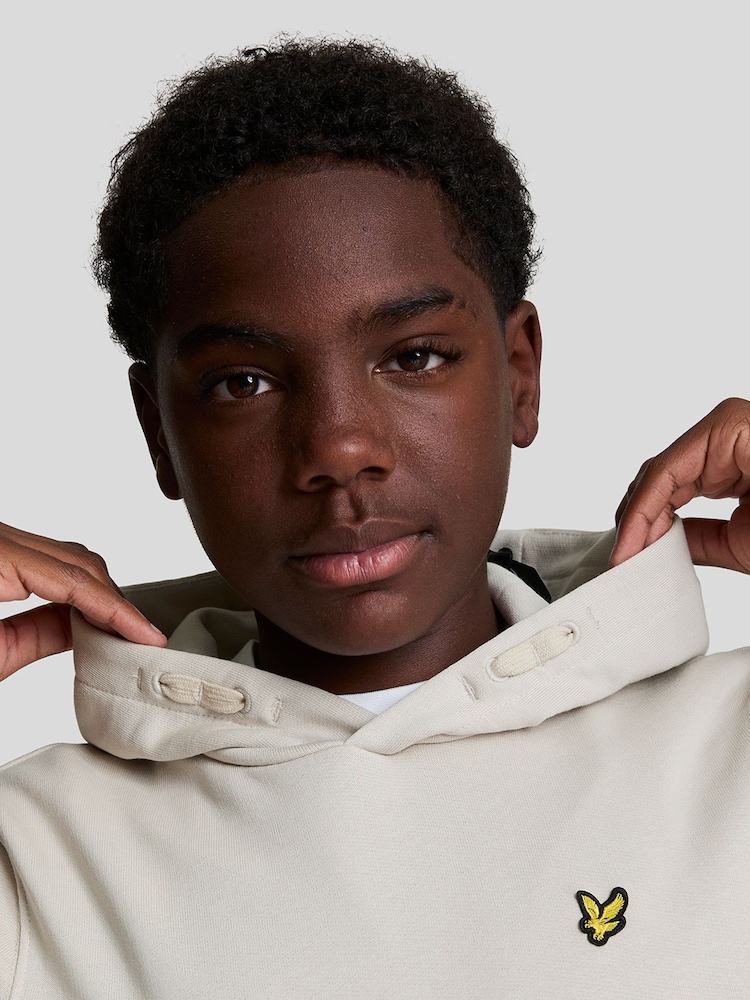 Lyle & Scott Natural Boys 100% Cotton Jersey Hoodie - Image 4 of 4