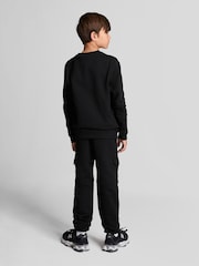 Lyle & Scott Black Boys Cargo Jersey 100% Cotton Joggers - Image 2 of 4