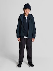 Lyle & Scott Navy Blue Boys Half Zip Knitted 100% Cotton Jumper - Image 2 of 6