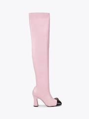 Kurt Geiger London Pink Belgravia Cap Over The Knee  Boots - Image 1 of 4