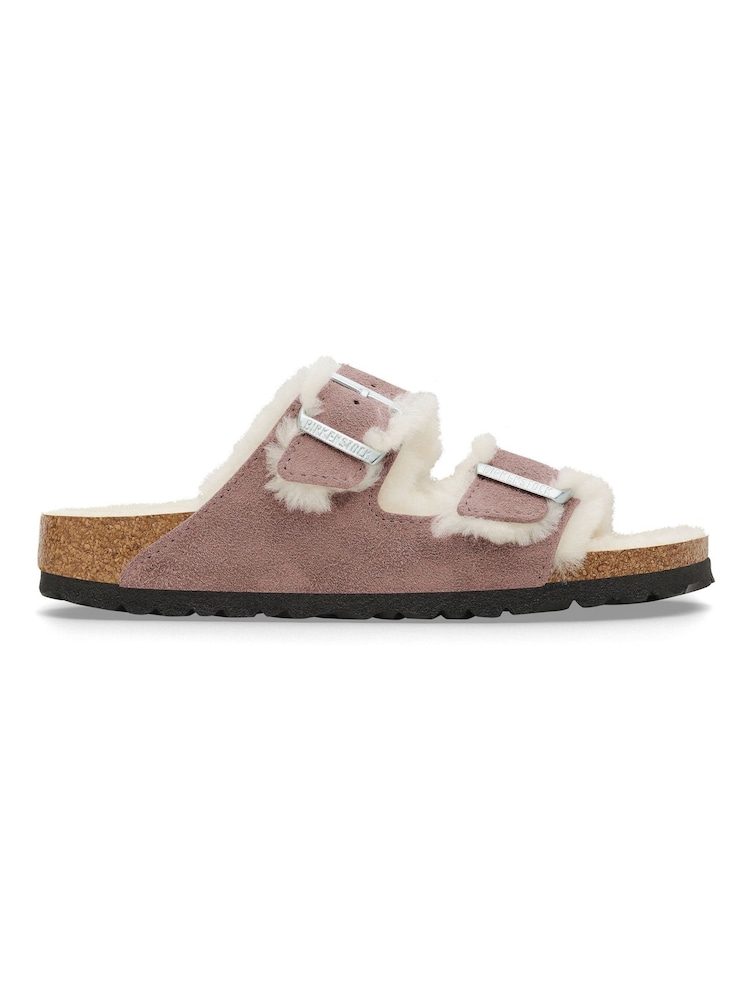Birkenstock Purple Arizona Suede Shearling Sandals - Image 1 of 3