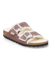 Birkenstock Purple Arizona Suede Shearling Sandals - Image 2 of 3