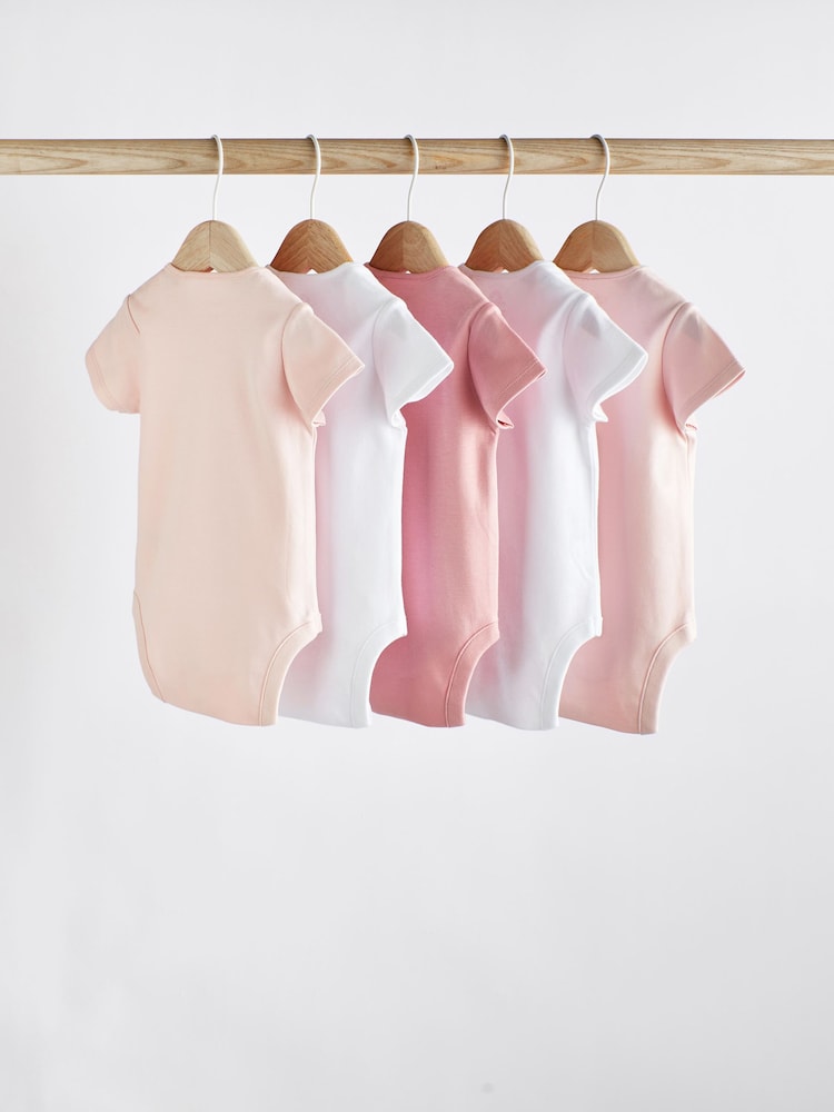 rožnata/bela - kratek rokav; s kratkimi rokavi Baby Bodysuits - Slika 2 iz 6 rožnata/bela - kratek rokav; s kratkimi rokavi Baby Bodysuits - Slika 2 iz 6