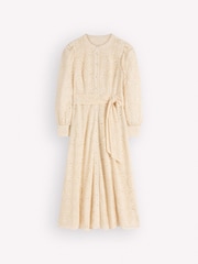 Boden Cream Blouson Sleeve Lace Dress - Image 1 of 1