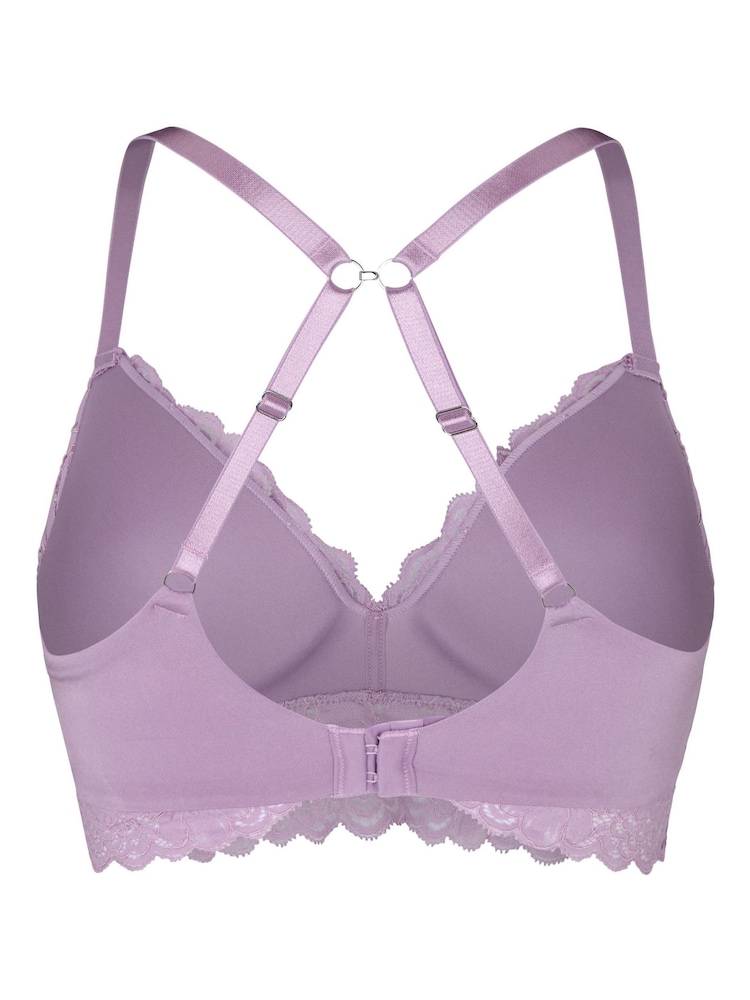 Hunkemoller Pale Purple Andrea Padded Non-Wired Bra - Image 5 of 5 Hunkemoller Pale Purple Andrea Padded Non-Wired Bra - Image 5 of 5