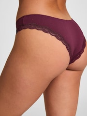 Hunkemoller Dark Purple Brazilian Lola Knickers - Image 2 of 5