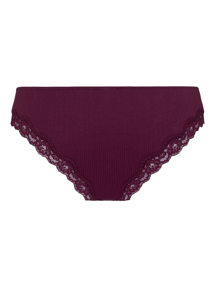 Hunkemoller Dark Purple Brazilian Lola Knickers - Image 5 of 5