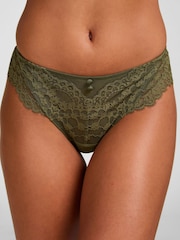 Hunkemoller Dark Green Brazilian Daisy Knickers - Image 2 of 5