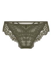 Hunkemoller Dark Green Brazilian Daisy Knickers - Image 4 of 5