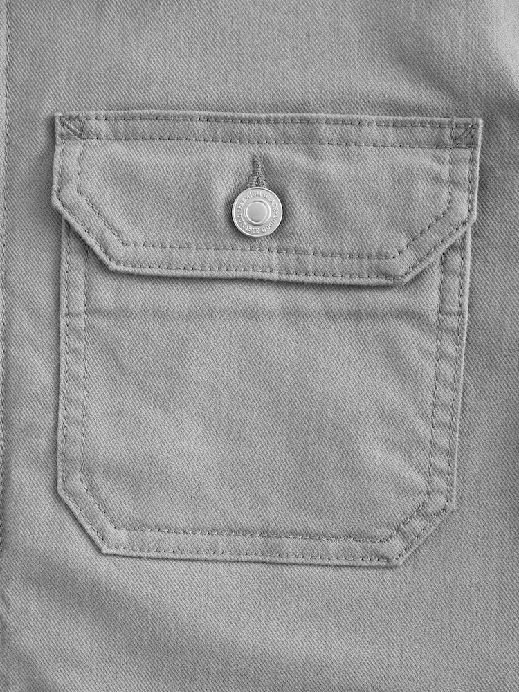 Blue Borg Collared Denim Trucker Jacket - Image 11 of 11