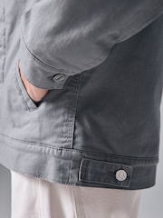 Blue Borg Collared Denim Trucker Jacket - Image 6 of 11