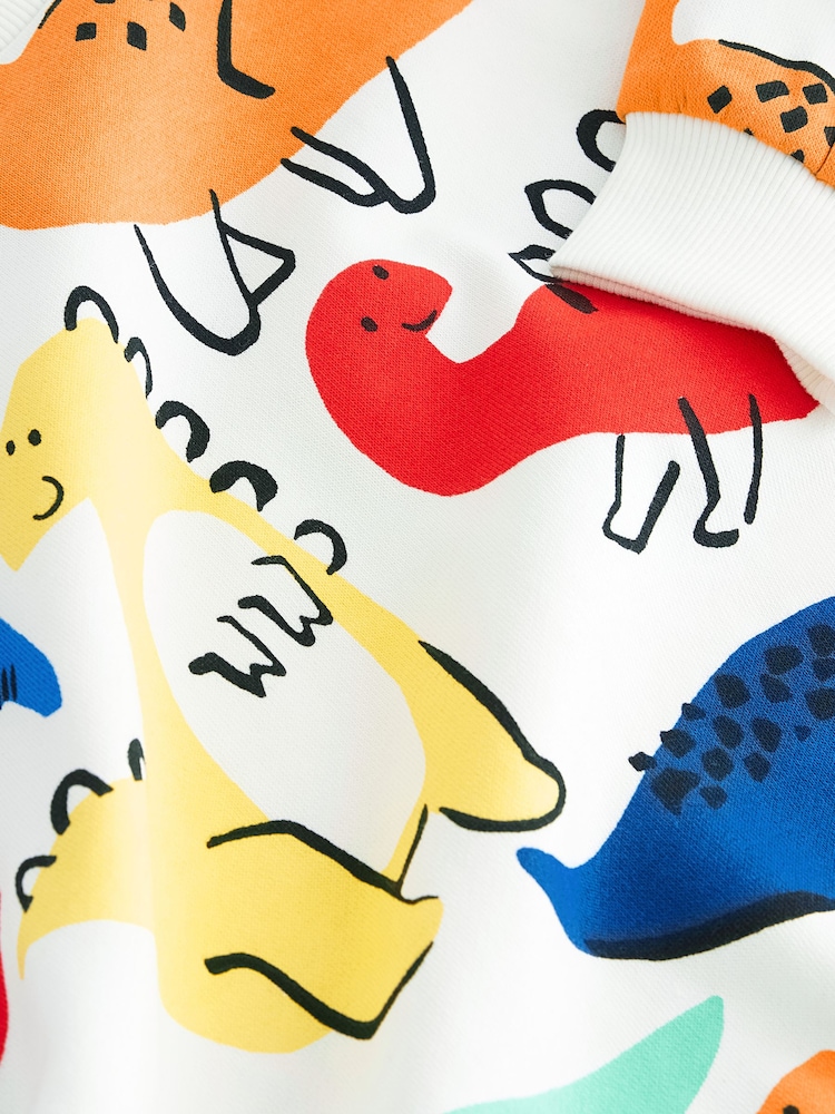Rainbow Dinosaur Long Sleeve 100% Cotton Top and Leggings Set (3mths-7yrs) - Image 5 of 5