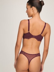 Hunkemoller Purple Non Padded Daisy Underwired Bra - Image 3 of 5