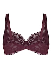 Hunkemoller Purple Non Padded Daisy Underwired Bra - Image 5 of 5
