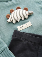 Green Dinosaur Long Sleeve 100% Cotton Top and Leggings Set (3mths-7yrs) - Image 8 of 8