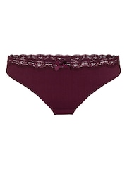 Hunkemoller Dark Purple Thong Lola Knickers - Image 4 of 5