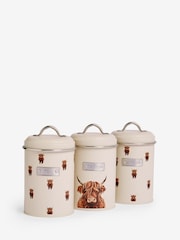 Set of 3 Natural Badge Storage Jars - Image 4 of 4
