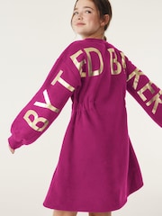Baker by Ted Baker Branded Back Sweat Dress - Image 2 of 11