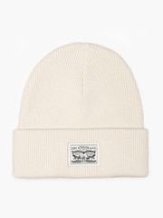 Levi's® Cream Back Patch 100% Cotton Beanie - Image 3 of 4