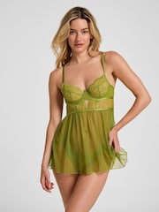 Hunkemoller Green Isabelle Babydoll - Image 1 of 5