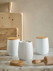 Set of 3 White Moderna Storage Tins - Image 1 of 4