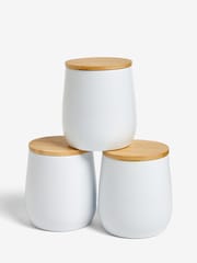 Set of 3 White Moderna Storage Tins - Image 4 of 4