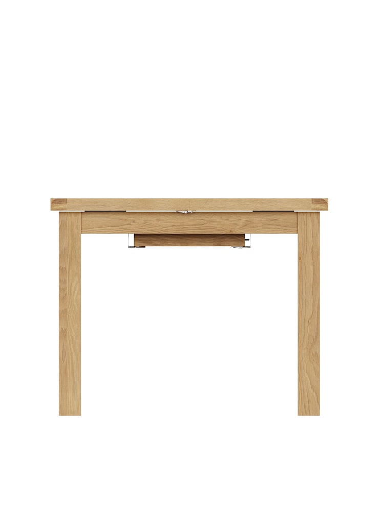 K Interiors Oak Canterbury Solid Wood 1m Butterfly Extending Table - Image 2 of 6