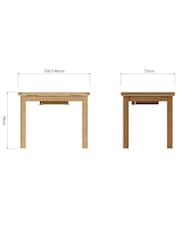 K Interiors Oak Canterbury Solid Wood 1m Butterfly Extending Table - Image 6 of 6