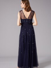 Phase Eight Blue Marcia Sequin Tulle Dress - Image 2 of 5
