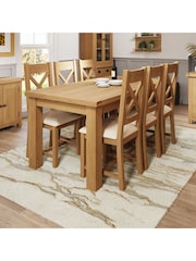 K Interiors Oak Canterbury Solid Wood 1.7m Butterfly Extending Table - Image 1 of 6