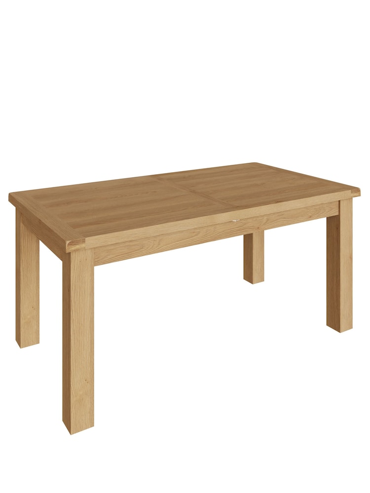 K Interiors Oak Canterbury Solid Wood 1.7m Butterfly Extending Table - Image 2 of 6