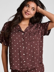 Hunkemoller Brown Jacket Satin Pyjamas - Image 1 of 5