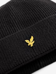 Lyle & Scott Black Boys Beanie - Image 2 of 3