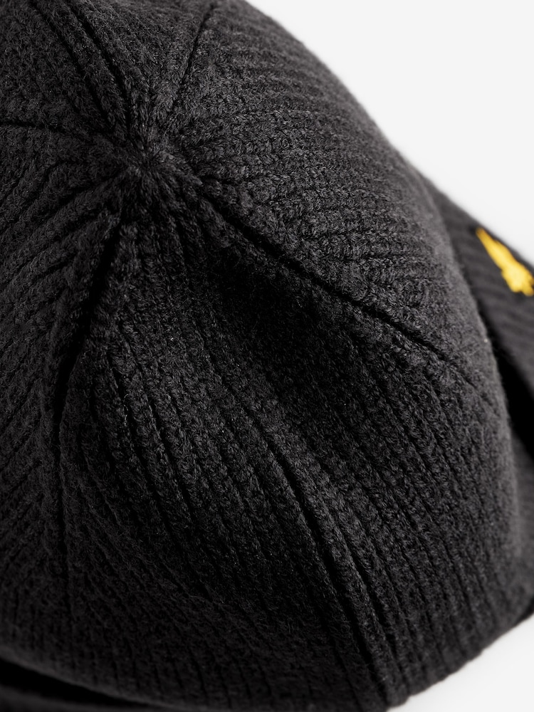 Lyle & Scott Black Boys Beanie - Image 3 of 3