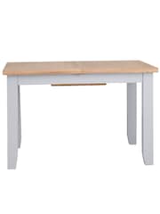 K Interiors Grey Oak Windsor Solid Wood 1.2m Butterfly Extending Table - Image 2 of 6