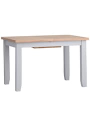 K Interiors Grey Oak Windsor Solid Wood 1.2m Butterfly Extending Table - Image 3 of 6