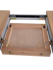K Interiors Grey Oak Windsor Solid Wood 1.2m Butterfly Extending Table - Image 6 of 6