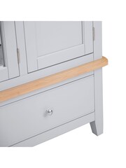 K Interiors Grey Windsor Solid Wood Triple, 2 Drawers Wardrobe - Image 6 of 6