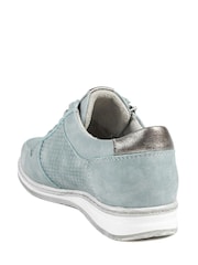 Pavers Denim Blue Wide Fit Casual Zip & Lace Trainers - Image 2 of 5