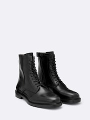 AllSaints Black Tanner Lace Boots - Image 2 of 4